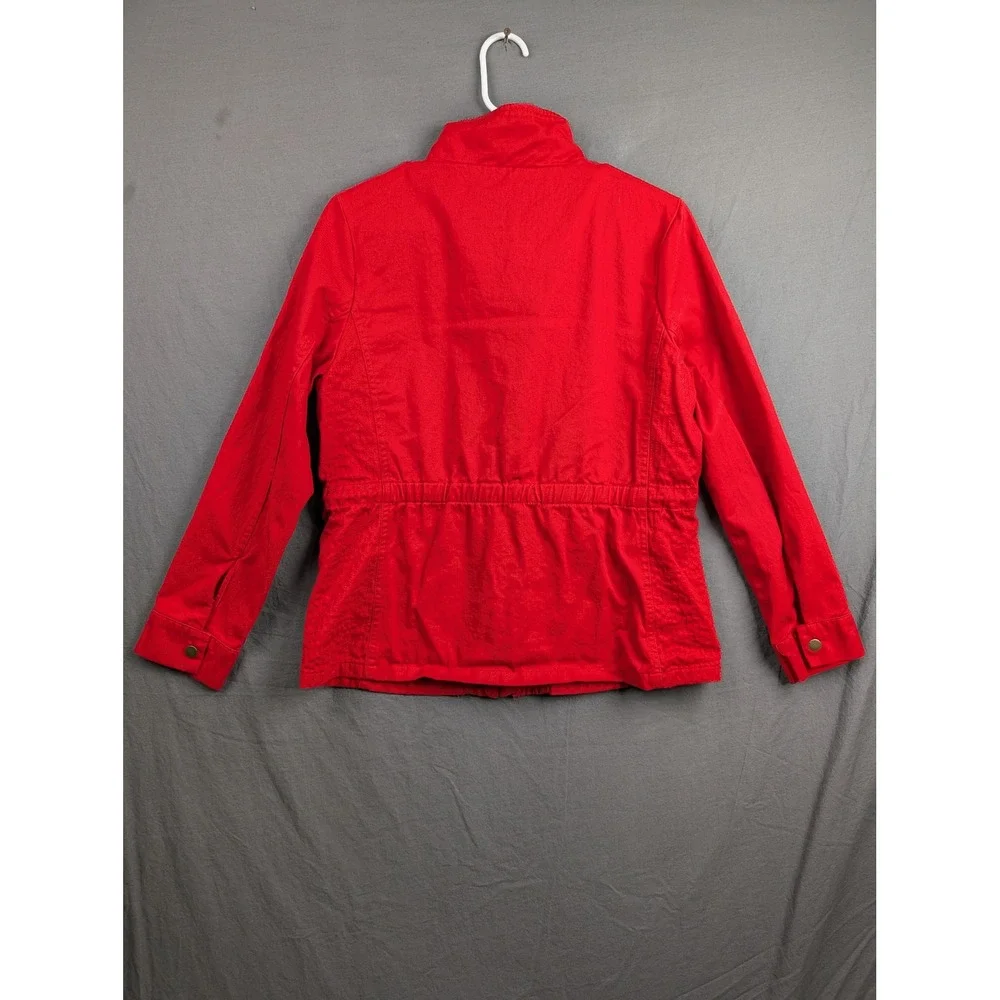Black Label by C'est Toi‎ Red Cotton Utility Field Jacket JA4037 Womens Medium
